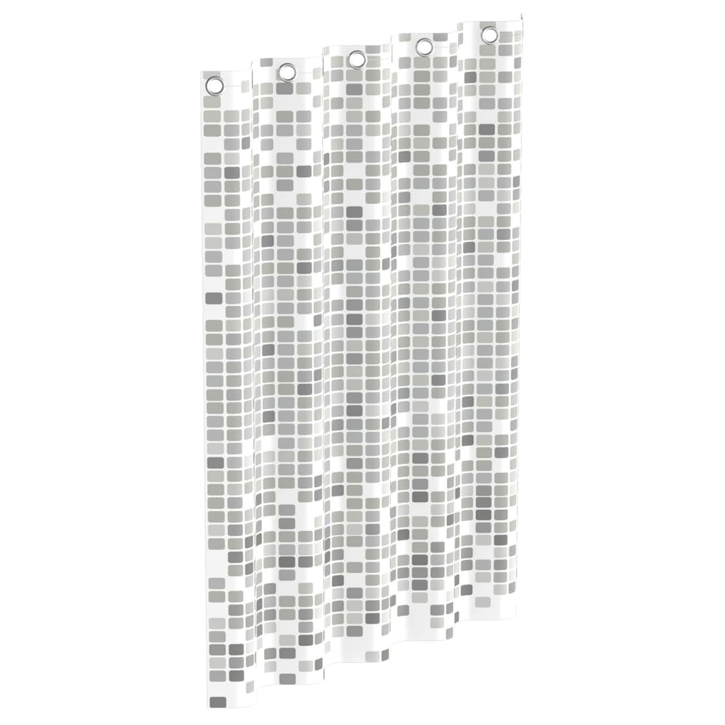 EISL Shower Curtain with Grey Mosaic 200x180x0.2 cm