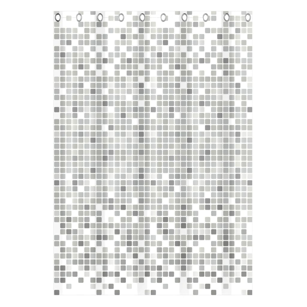 EISL Shower Curtain with Grey Mosaic 200x180x0.2 cm