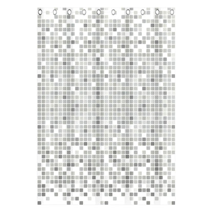 EISL Shower Curtain with Grey Mosaic 200x180x0.2 cm