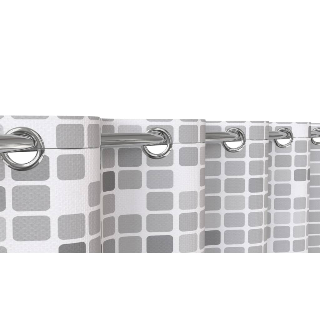 EISL Shower Curtain with Grey Mosaic 200x180x0.2 cm