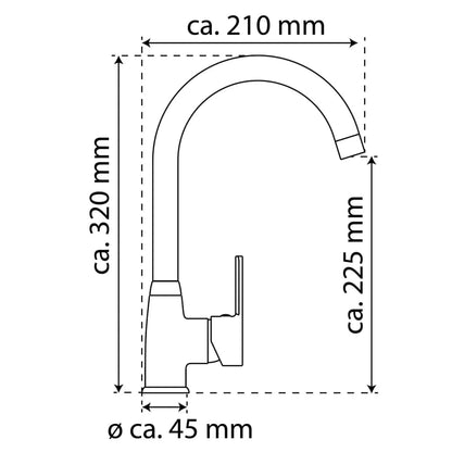 Kitchen Mixer Tap DIZIANI Matte Black