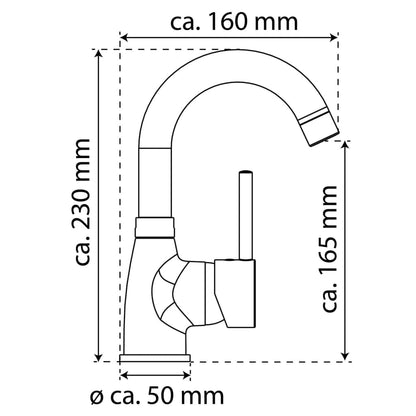 EISL Basin Mixer FUTURA with Press Waste Chrome - Bend